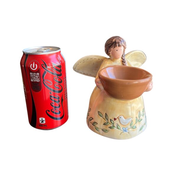 RUSS BERRIE Handpainted Angel Scented Wax Warmer or Candle Holder Vintage Dove - Picture 10 of 11